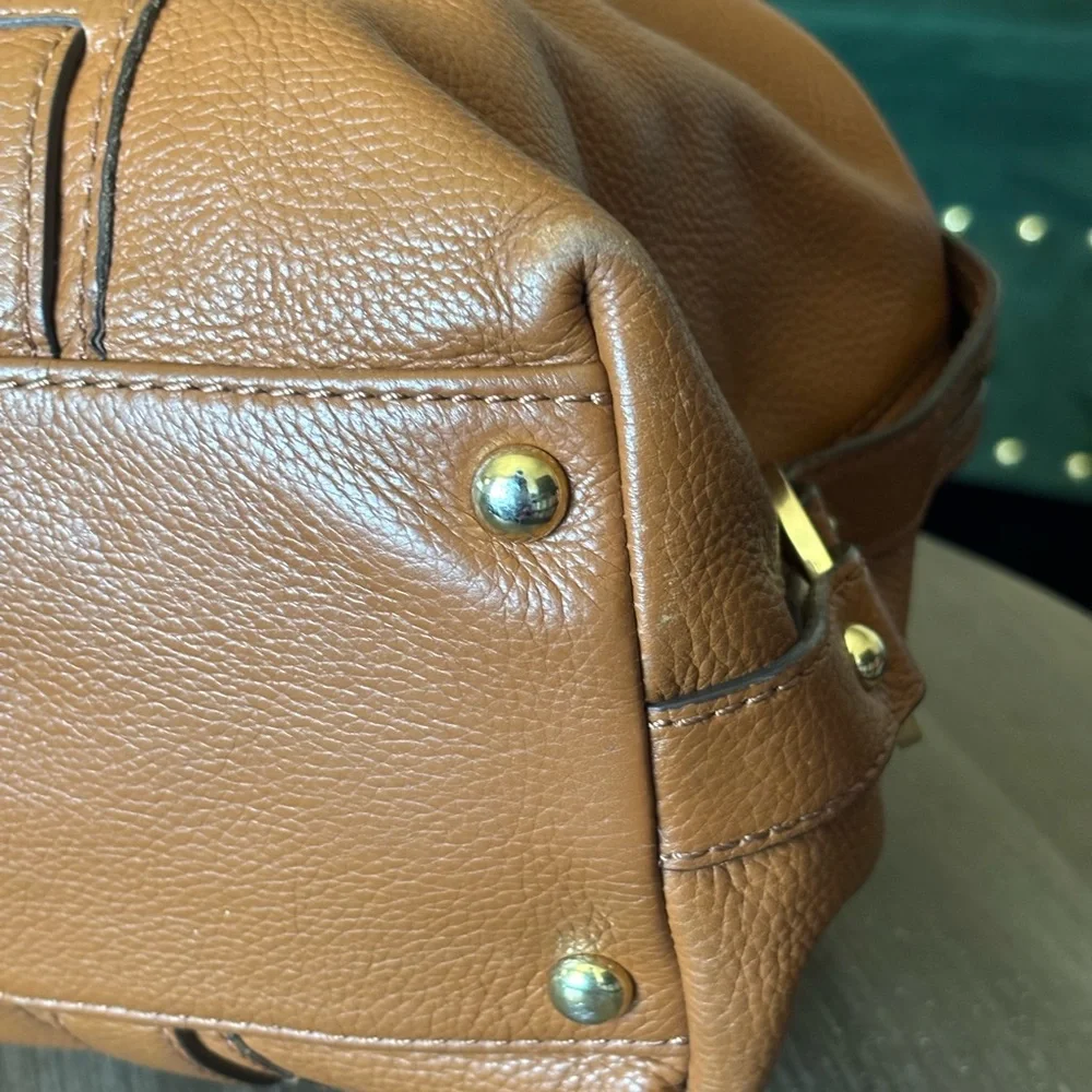 Michael Kors Timeless Brown Leather Satchel - Picture 11 of 16